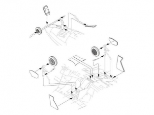 CMK kit resine 4213 HAWKER SEA HAWK train d'atterissage pour kit Trumpeter 1/48