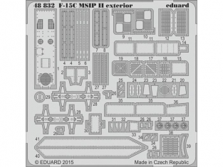 EDUARD photodecoupe avion 48832 Exterieur F-15C MSIP II Great Wall Hobby 1/48