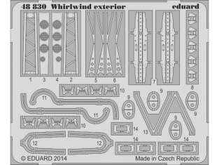 EDUARD photodecoupe avion 48830 Exterieur Whirlwind Trumpeter 1/48