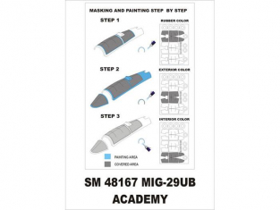 Montex Mini Mask SM48167 MiG 29UB Academy 1/48