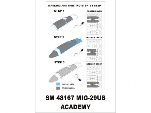 Montex Mini Mask SM48167 MiG 29UB Academy 1/48