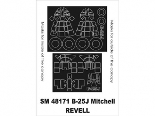 Montex Mini Mask SM48171 B-25J Mitchell Revell 1/48
