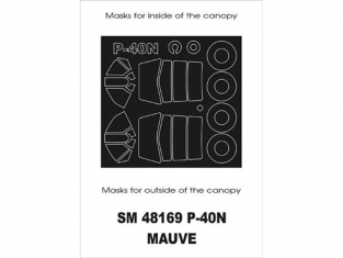 Montex Mini Mask SM48169 P-40N Mauve 1/48