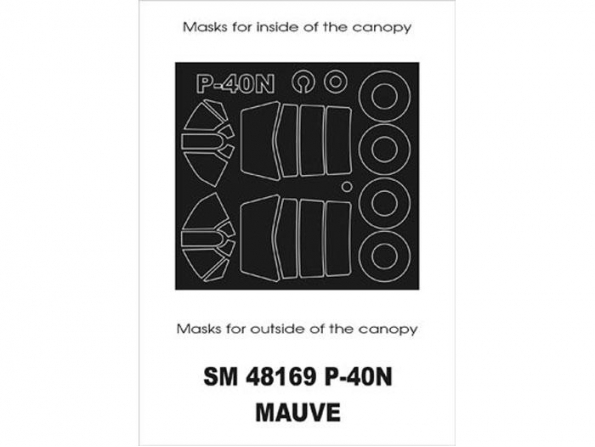 Montex Mini Mask SM48169 P-40N Mauve 1/48