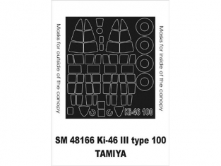 Montex Mini Mask SM48166 Ki-46III Type 100 Tamiya 1/48