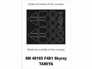 Montex Mini Mask SM48165 Douglas F4D-1 Skyray Tamiya 1/48