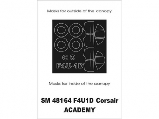Montex Mini Mask SM48164 F4U1D Corsair Academy 1/48