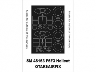 Montex Mini Mask SM48163 F6F3 Hellcat Otaki / Airfix 1/48