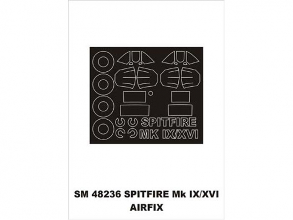 Montex Mini Mask SM48236 Spitfire MkIX / XVI Airfix 1/48