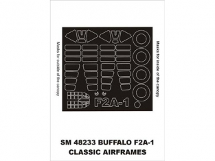 Montex Mini Mask SM48233 F2A-1 Buffalo Classic Airframes 1/48