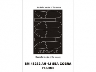 Montex Mini Mask SM48232 AH-1J Sea Cobra Fujimi 1/48