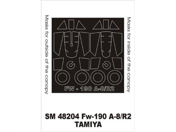 Montex Mini Mask SM48204 Fw-190A8/R2 Tamiya 1/48