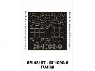 Montex Mini Mask SM48197 Bf-109G6 Fujimi 1/48