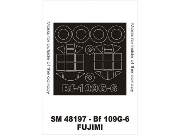 Montex Mini Mask SM48197 Bf-109G6 Fujimi 1/48