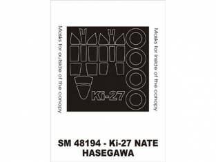Montex Mini Mask SM48194 Ki-27 Nate Hasegawa 1/48