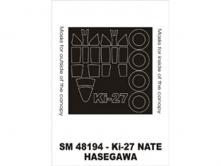 Montex Mini Mask SM48194 Ki-27 Nate Hasegawa 1/48