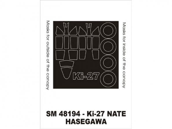 Montex Mini Mask SM48194 Ki-27 Nate Hasegawa 1/48
