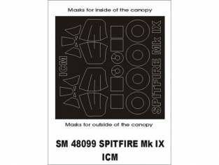 Montex Mini Mask SM48099 Spitfire MkIX Icm 1/48