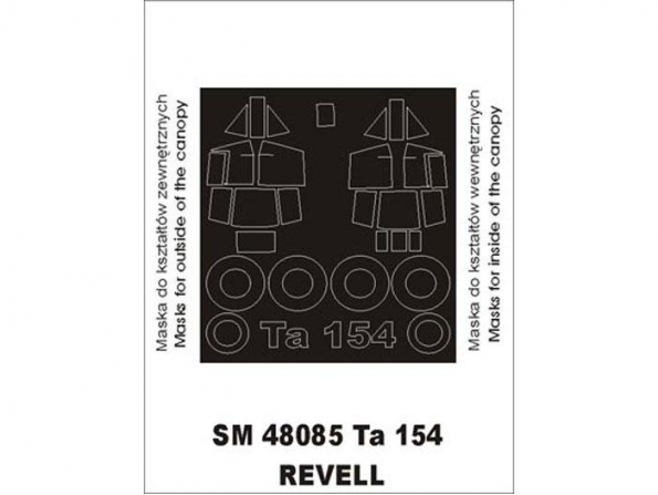 Montex Mini Mask SM48085 Focke Wulf Ta-154 Revell 1/48