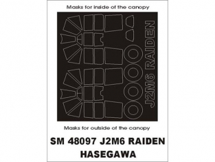 Montex Mini Mask SM48097 J2M6 Raiden Hasegawa 1/48