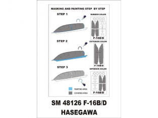 Montex Mini Mask SM48126 F-16B/D Hasegawa 1/48