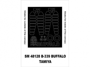 Montex Mini Mask SM48128 B-339 Buffalo Tamiya 1/48