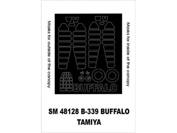 Montex Mini Mask SM48128 B-339 Buffalo Tamiya 1/48