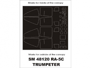 Montex Mini Mask SM48120 RA 5C Vigilante Trumpeter 1/48
