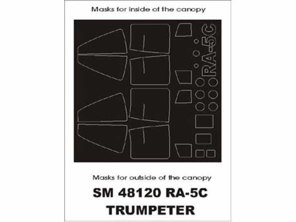 Montex Mini Mask SM48120 RA 5C Vigilante Trumpeter 1/48
