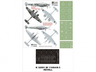 Montex Super Mask K32091 Messerschmitt Bf 110G-4/R3 Revell 1/32