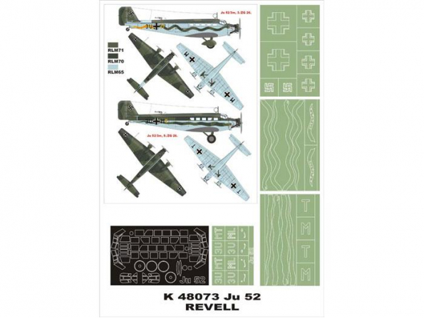 Montex Super Mask K48073 Junkers Ju-52/3m Revell 1/48