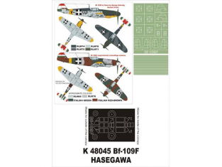 Montex Super Mask K48045 Messerschmitt Bf 109F-4 Hasegawa 1/48