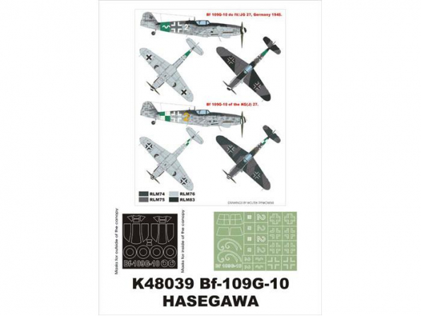 Montex Super Mask K48039 Bf 109G-10 Hasegawa 1/48