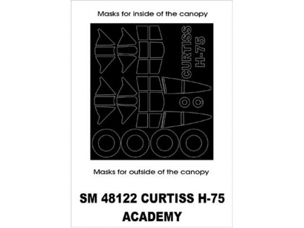 Montex Mini Mask SM48122 Curtiss H-75 Academy 1/48