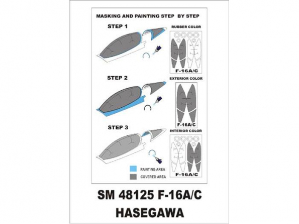 Montex Mini Mask SM48125 F-16A/C Hasegawa 1/48