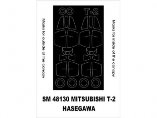 Montex Mini Mask SM48130 Mitsubishi T-2 Hasegawa 1/48
