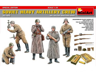 MiniArt maquette figurines 35185 Equipage Artillerie Soviétique Lourde 1/35