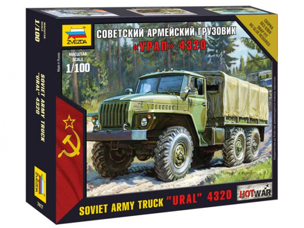 Zvezda maquette militaire 7417 Camion Ural 4320 1/100