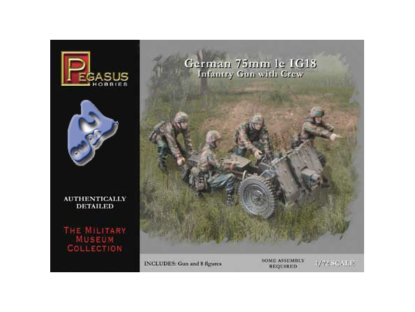 Pegasus maquette 7510 GERMANN 75mm IG18 1/72