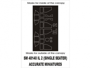 Montex Mini Mask SM48140 Ilyushin IL-2 Monoplace Accurate Miniature 1/48