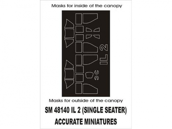 Montex Mini Mask SM48140 Ilyushin IL-2 Monoplace Accurate Miniature 1/48