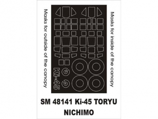 Montex Mini Mask SM48141 Ki-45 Kai Toryu Nichimo 1/48