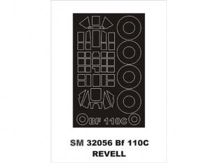 Montex Mini Mask SM32056 Messerschmitt Bf 110C Revell 1/32