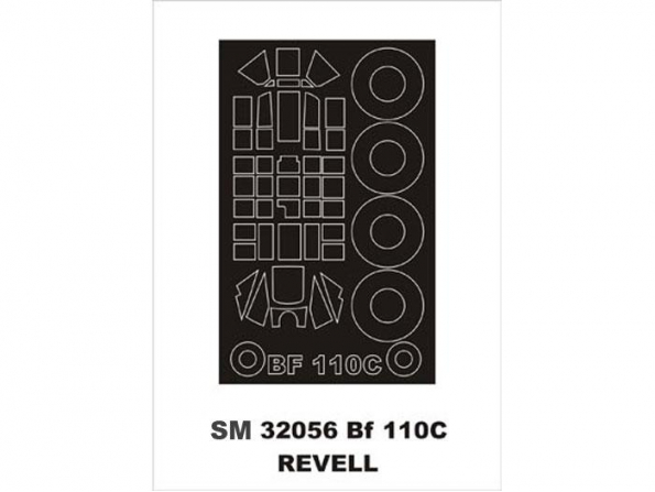 Montex Mini Mask SM32056 Messerschmitt Bf 110C Revell 1/32