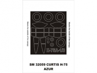 Montex Mini Mask SM32059 Curtiss Hawk H-75A-1/3 Azur 1/32