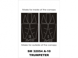 Montex Mini Mask SM32054 A-10A Thunderbolt II Trumpeter 1/32