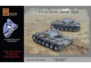 Pegasus maquette militaire 7667 KV1-S SOVIET TANK 1/72