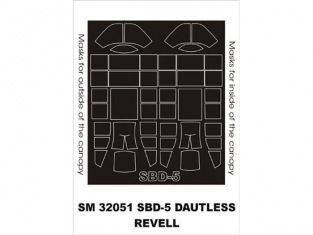 Montex Mini Mask SM32051 Douglas SBD-5 Dauntless Revell 1/32