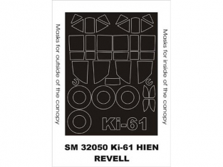 Montex Mini Mask SM32050 Kawasaki Ki-61 Hien Revell 1/32