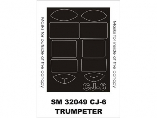 Montex Mini Mask SM32049 CJ-6 Trumpeter 1/32